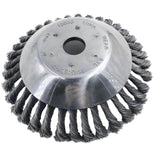 Max 25mm 8" Rotary Steel Wire Weed Brush Lawn Mower Garden Tool Trimmer Cutter