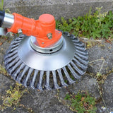 Max 25mm 8" Rotary Steel Wire Weed Brush Lawn Mower Garden Tool Trimmer Cutter