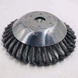 Max 25mm 8" Rotary Steel Wire Weed Brush Lawn Mower Garden Tool Trimmer Cutter