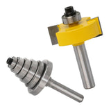 Max Rabbet Router Bit with 6 Pieces Bearings Set - 8mm Shank Woodworking Tool