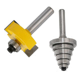 Max Rabbet Router Bit with 6 Pieces Bearings Set - 8mm Shank Woodworking Tool
