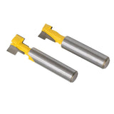 Max 2 Pieces 8mm Shank Keyhole T-Slot Woodworking Cutter Router Bit 1/2" & 3/8"