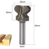 Max 8mm Shank Carbide Router Bit Woodworking Milling Tool 7/8'' Opening Diameter