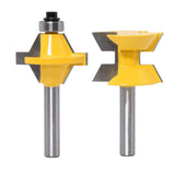Max 2 Pieces 8mm Shank Cabinet Door Molding Router Bit Set with Carbide Tipped