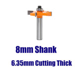 Max 8mm Shank Slotting Cutter Router Bit Woodworking  6.35mm Thick