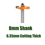 Max 8mm Shank Slotting Cutter Router Bit Woodworking  6.35mm Thick