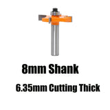 Max 8mm Shank Slotting Cutter Router Bit Woodworking  6.35mm Thick