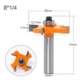 Max 8mm Shank Slotting Cutter Router Bit Woodworking  6.35mm Thick