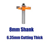 Max 8mm Shank Slotting Cutter Router Bit Woodworking  6.35mm Thick