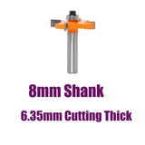 Max 8mm Shank Slotting Cutter Router Bit Woodworking  6.35mm Thick