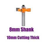 Max 8mm Shank Slotting Cutter Router Bit Woodworking  10mm Thick