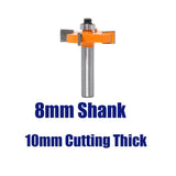 Max 8mm Shank Slotting Cutter Router Bit Woodworking  10mm Thick