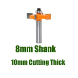 Max 8mm Shank Slotting Cutter Router Bit Woodworking  10mm Thick
