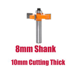 Max 8mm Shank Slotting Cutter Router Bit Woodworking  10mm Thick