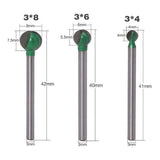 Max 3mm Shank Woodworking Ball Cutter Router Bits Root Carving Blades