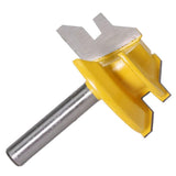 Max 1/4'' Shank 45 Degree Lock Miter Glue Joint Router Bit Wood Milling Cutter