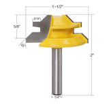 Max 1/4'' Shank 45 Degree Lock Miter Glue Joint Router Bit Wood Milling Cutter