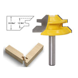 Max 1/4'' Shank 45 Degree Lock Miter Glue Joint Router Bit Wood Milling Cutter