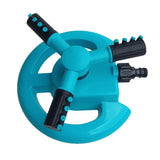 Max Lawn Rotating Water Sprinkler 4 Nozzles Garden Hose Irrigation Tool Blue