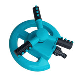 Max Lawn Rotating Water Sprinkler 4 Nozzles Garden Hose Irrigation Tool Blue