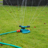 Max Lawn Rotating Water Sprinkler 4 Nozzles Garden Hose Irrigation Tool Blue