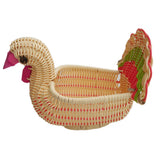 Max Little Turkey Shape Rattan Bread Fruit Basket Home Snacks Candy Plate