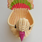 Max Little Turkey Shape Rattan Bread Fruit Basket Home Snacks Candy Plate