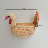 Max Little Turkey Shape Rattan Bread Fruit Basket Home Snacks Candy Plate