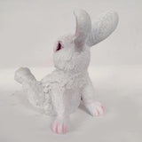 Max Small Resin Sitting Rabbit Bunny Figurine Statue Outdoor Lawn Decor White