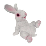 Max Small Resin Sitting Rabbit Bunny Figurine Statue Outdoor Lawn Decor White
