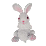 Max Small Resin Sitting Rabbit Bunny Figurine Statue Outdoor Lawn Decor White