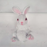 Max Small Resin Sitting Rabbit Bunny Figurine Statue Outdoor Lawn Decor White