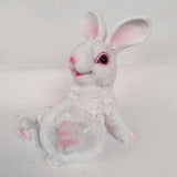 Max Small Resin Sitting Rabbit Bunny Figurine Statue Outdoor Lawn Decor White