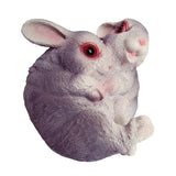 Max Small Resin Rabbit Bunny Figurine Statue Outdoor Lawn Yard Decor Hug _Gray