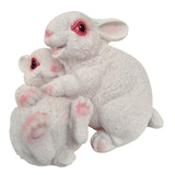 Max Small Resin Rabbit Bunny Figurine Statue Outdoor Lawn Yard Decor Hug _White