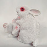 Max Small Resin Rabbit Bunny Figurine Statue Outdoor Lawn Yard Decor Hug _White