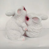 Max Small Resin Rabbit Bunny Figurine Statue Outdoor Lawn Yard Decor Hug _White