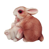 Max Small Resin Rabbit Bunny Figurine Statue Outdoor Lawn Yard Decor Hug _Brown