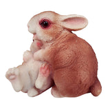 Max Small Resin Rabbit Bunny Figurine Statue Outdoor Lawn Yard Decor Hug _Brown