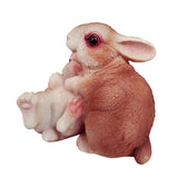 Max Small Resin Rabbit Bunny Figurine Statue Outdoor Lawn Yard Decor Hug _Brown
