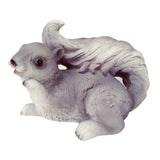 Max Resin Waving Squirrel Figurine Statue Outdoor Lawn Yard Decor Dance Gray