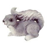 Max Resin Waving Squirrel Figurine Statue Outdoor Lawn Yard Decor Dance Gray