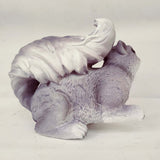 Max Resin Waving Squirrel Figurine Statue Outdoor Lawn Yard Decor Dance Gray