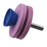 Max Lawn Mower Blade Sharpener Grinder Wheel Stone for Power Drill Pink