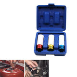 Max 3Pcs Thin Wall Deep Impact Socket Set Sleeve Lug Nut 17-19- 21mm