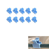 Max 10Pcs Pipe Clamps for Fixing Greenhouse Film Netting Blue