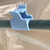 Max 10Pcs Pipe Clamps for Fixing Greenhouse Film Netting Blue