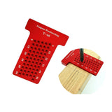 Max Woodworking Scriber T-type Ruler Hole Carpenter Marking Tool T60 Red