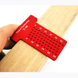 Max Woodworking Scriber T-type Ruler Hole Carpenter Marking Tool T60 Red