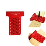 Max Woodworking Scriber T-type Ruler Hole Carpenter Marking Tool T60 Red